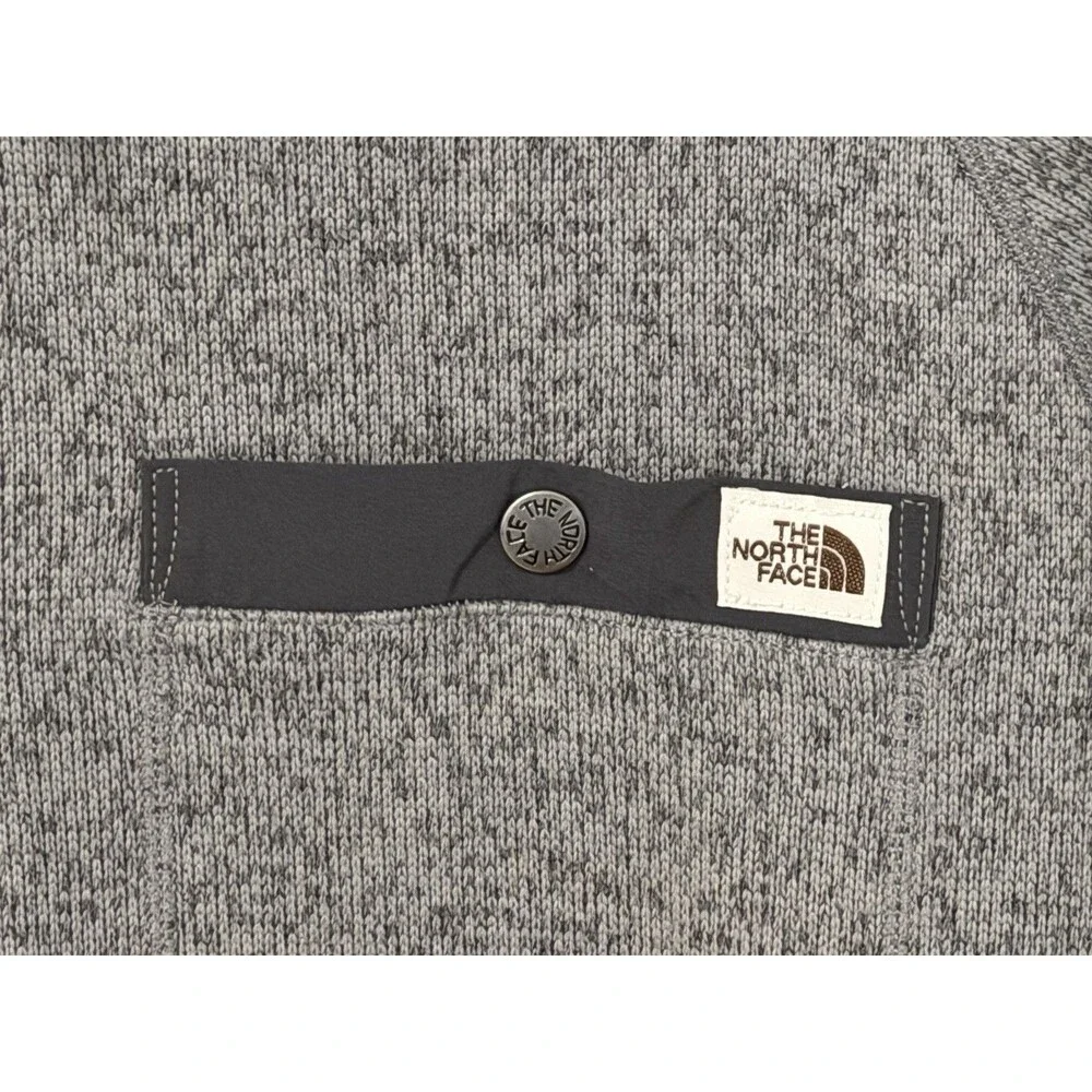 The North Face Gordon Lyons 1/2 Zip Sweater Mens Large Gray Fleece Pullover EUC